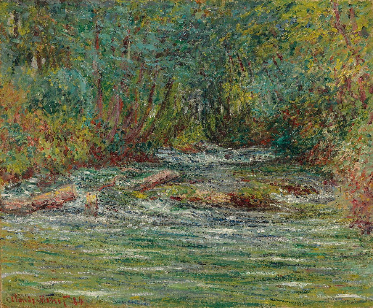 夏天，吉维尼的埃普特河；吉维尼的埃普特河，夏天，1884年 作者 克劳德·莫奈