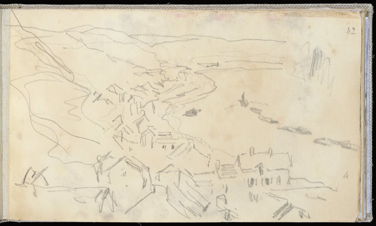从赫布莱高地的塞纳河景观 作者 克劳德·莫奈
