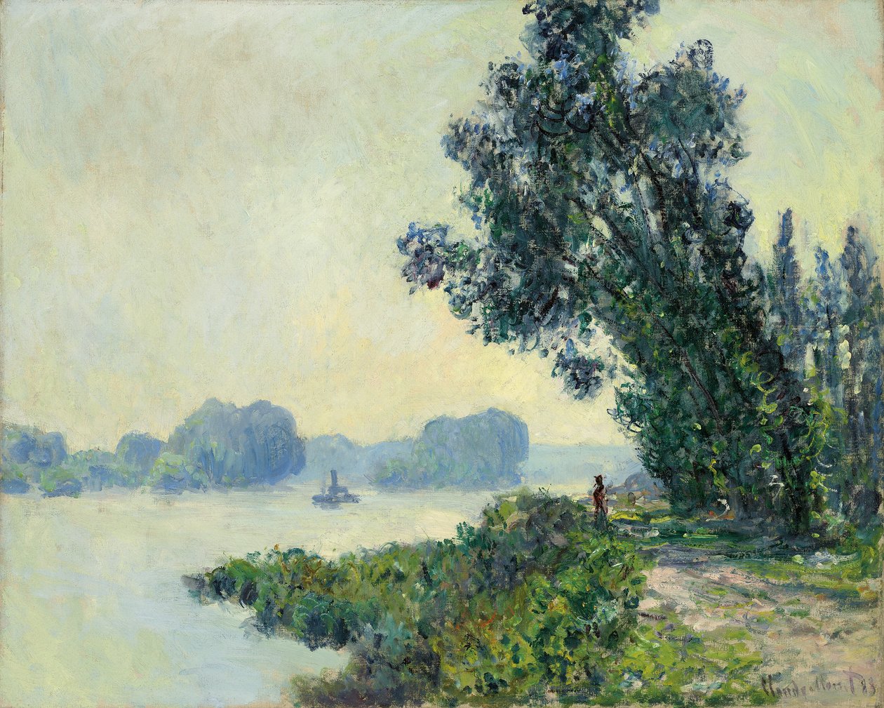 Granval的Towpath； 1883年的格兰瓦尔（Granval）拖车 作者 克劳德·莫奈