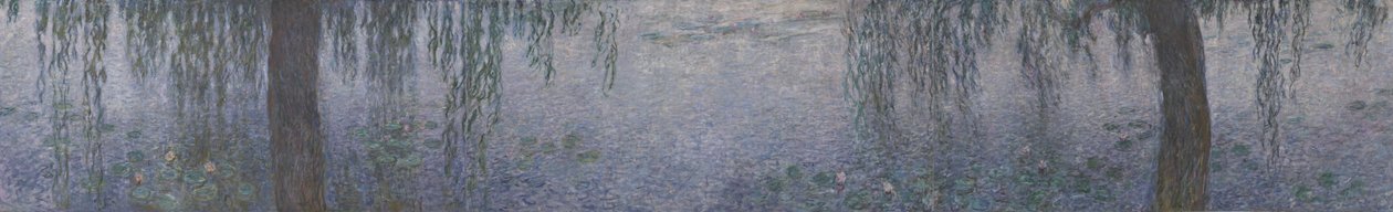 睡莲-柳树清晨，1914-1926年 作者 克劳德·莫奈