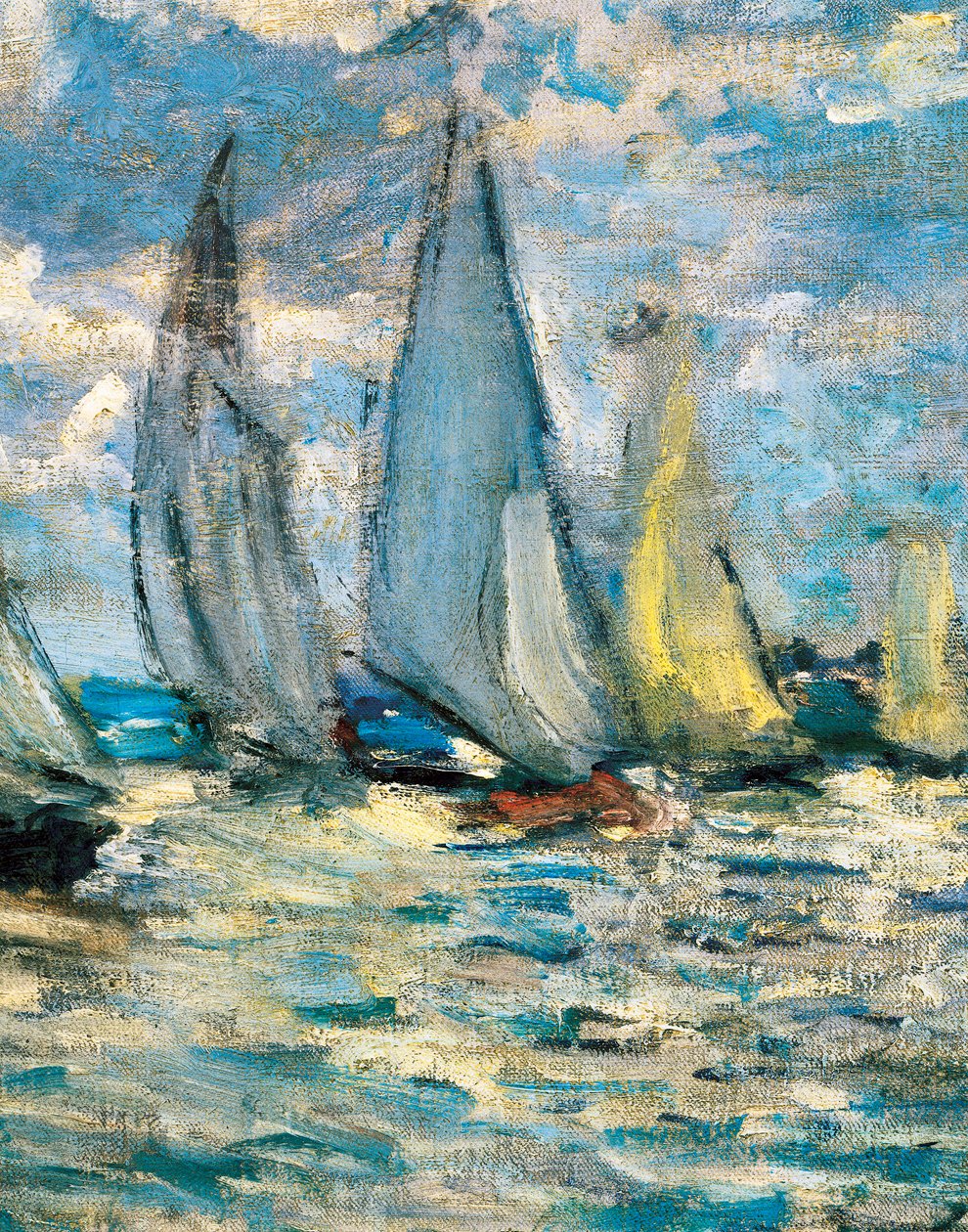 The boats or regatta in Argenteuil (detail) around 1874 作者 克劳德·莫奈
