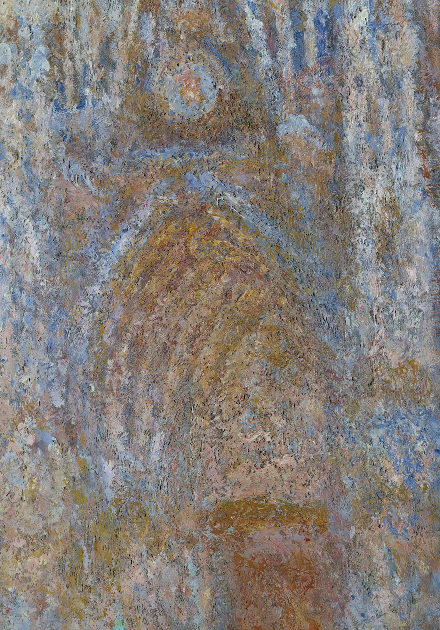 The cathedrale de Rouen, the portal sun morning, blue harmony Detail. Painting by Claude Monet (1840-1926) 1893 Sun. 0,91 x 0,63 m Paris, musee d