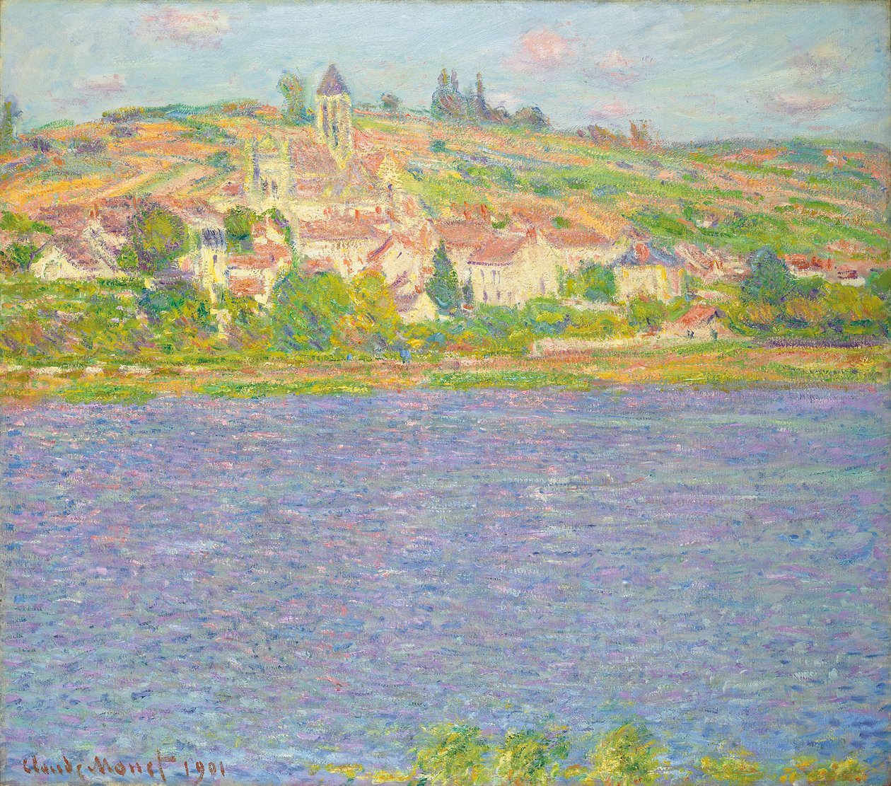 Vetheuil在阳光下； Vetheuil，effet de Soleil，1901年 作者 克劳德·莫奈