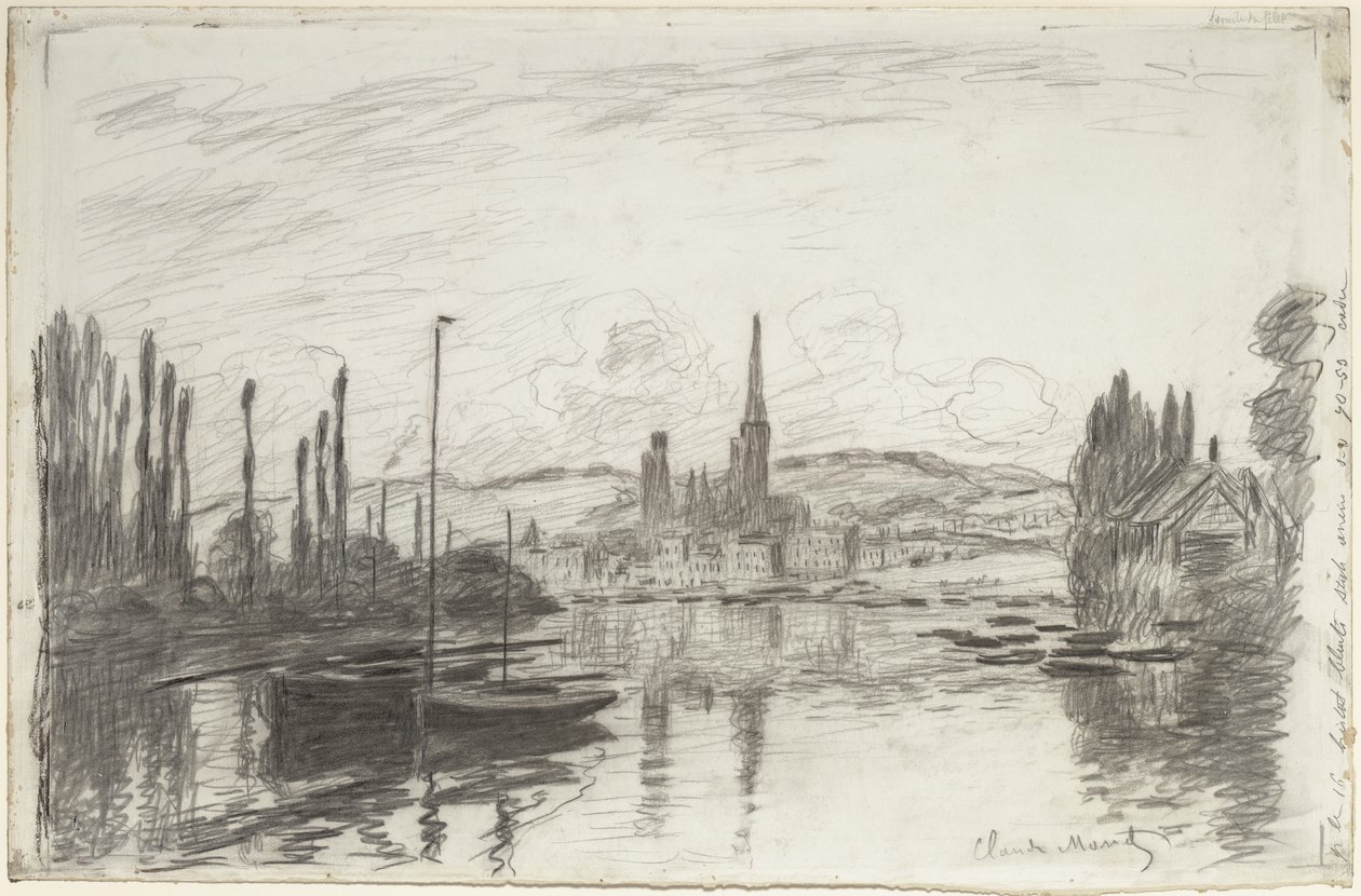 鲁昂风景，1883年 作者 克劳德·莫奈