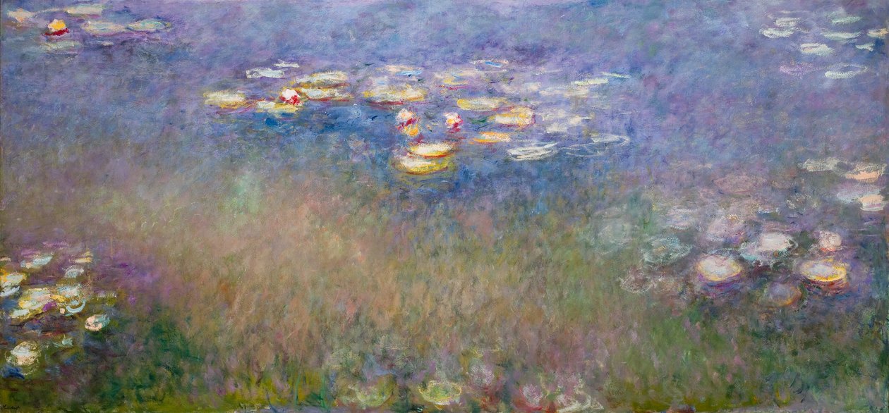 睡莲（龙船花），约 1915-26 年（布面油画） 作者 克劳德·莫奈