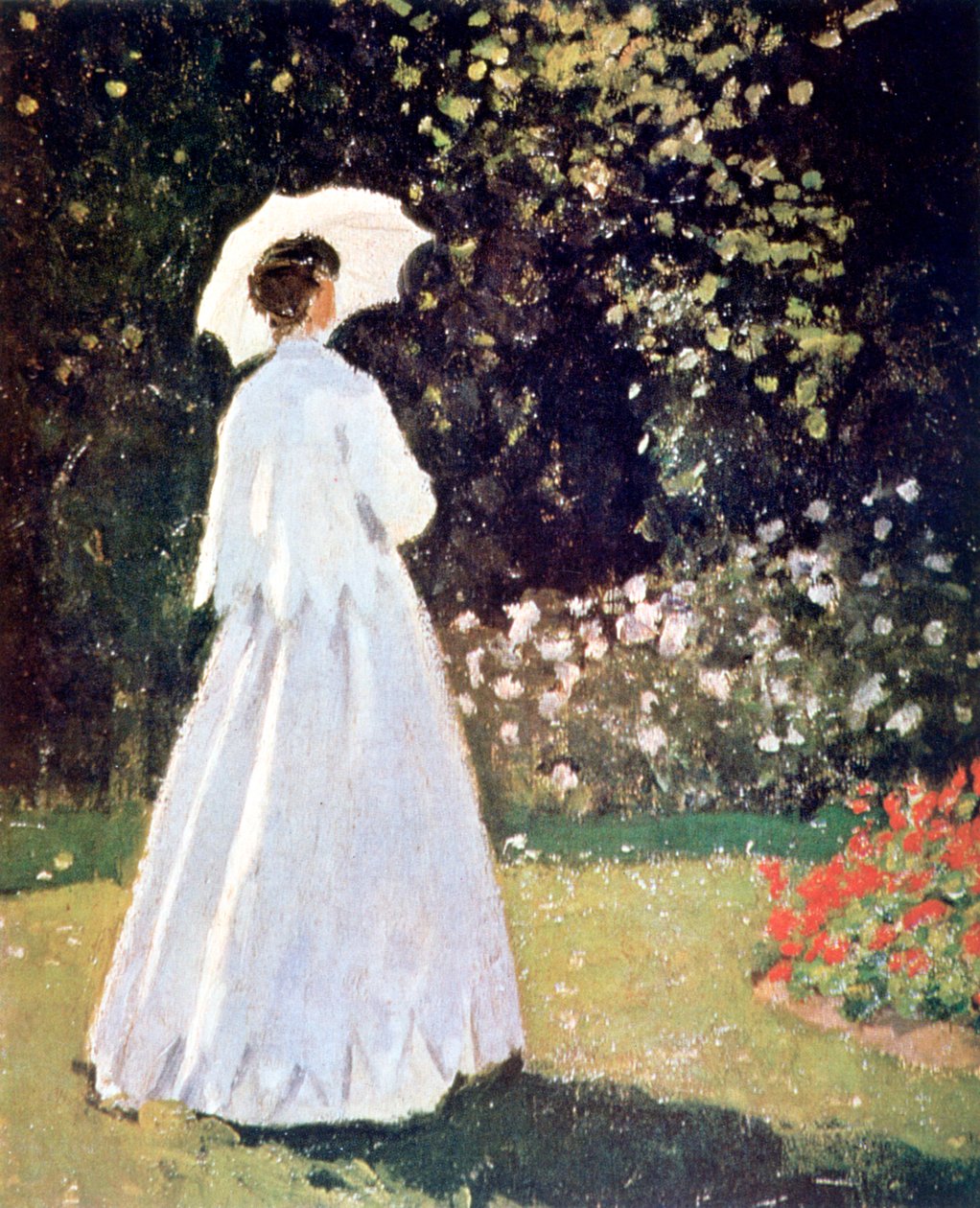 花园里的女人，圣阿德雷，细节，1867年 作者 克劳德·莫奈