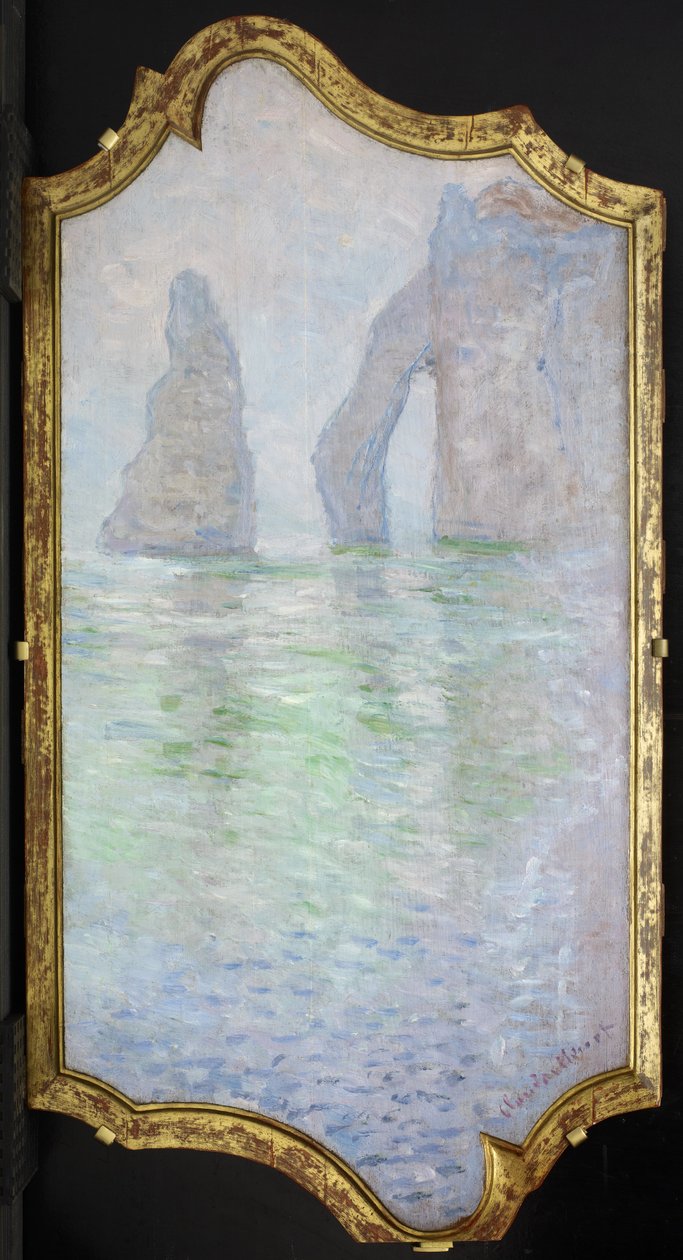 Étretat，Needle和Aval门，1885-86 作者 克劳德·莫奈