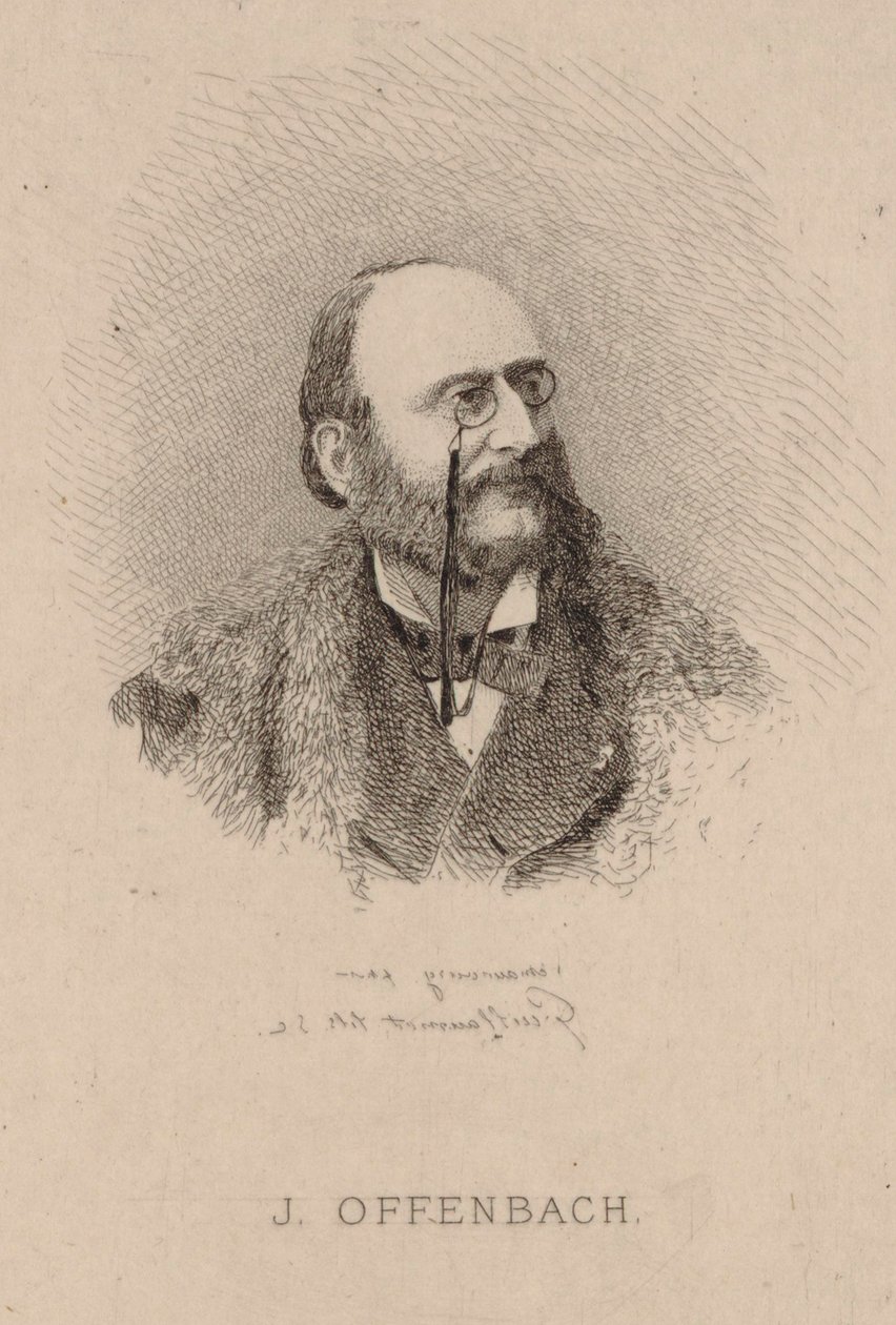 雅克·奥芬巴赫（Jacques Offenbach）肖像1819-1880，1870年。 作者 克劳德·尼古拉斯·尤金·纪尧姆特