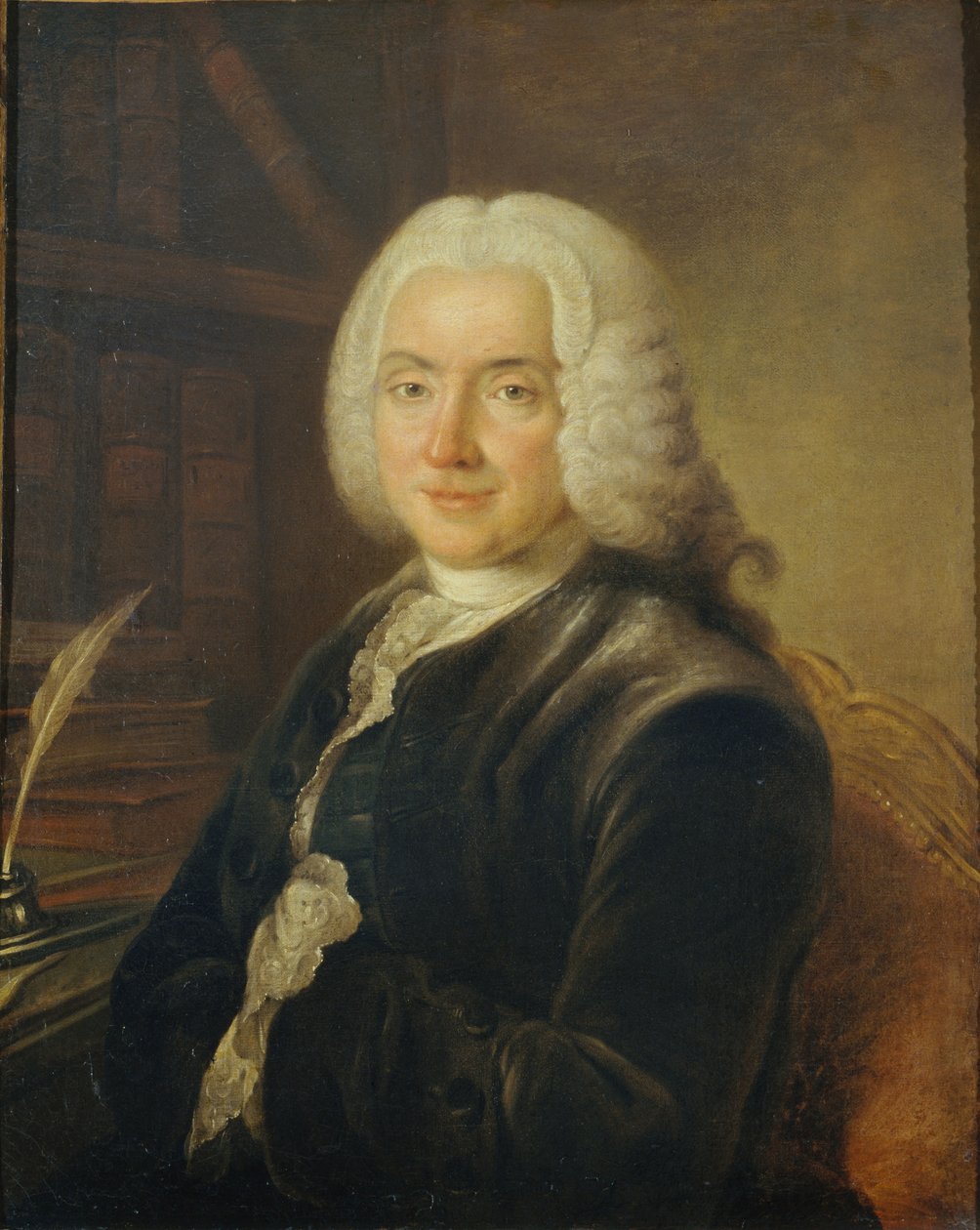 查尔斯-让-弗朗索瓦-埃诺的肖像，1685-1770年，约1730年。 作者 Claude Pougin de Saint Aubin
