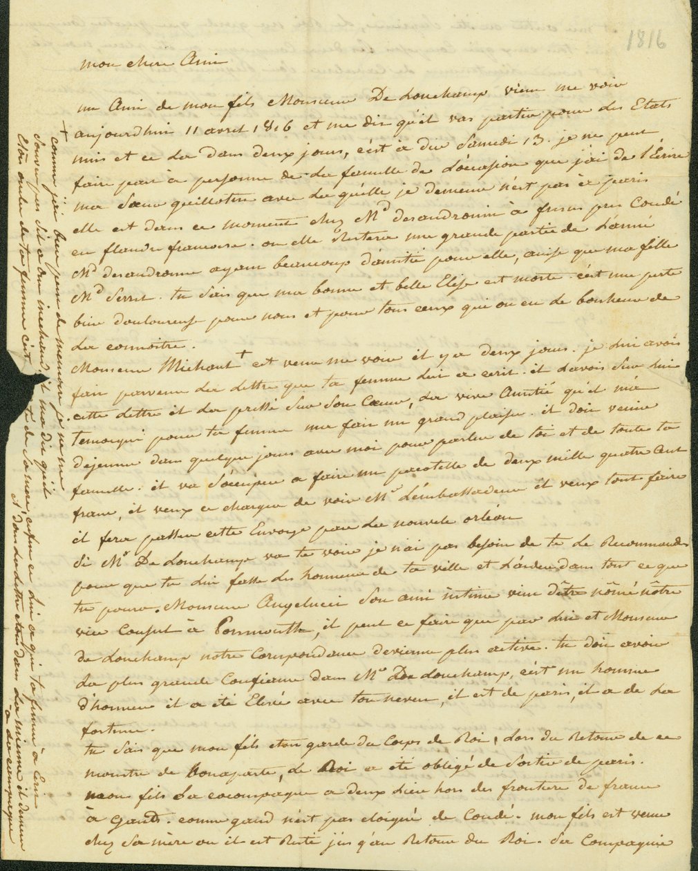 安托万-索格兰兄弟给他的信，1816年 作者 克劳德·索兰