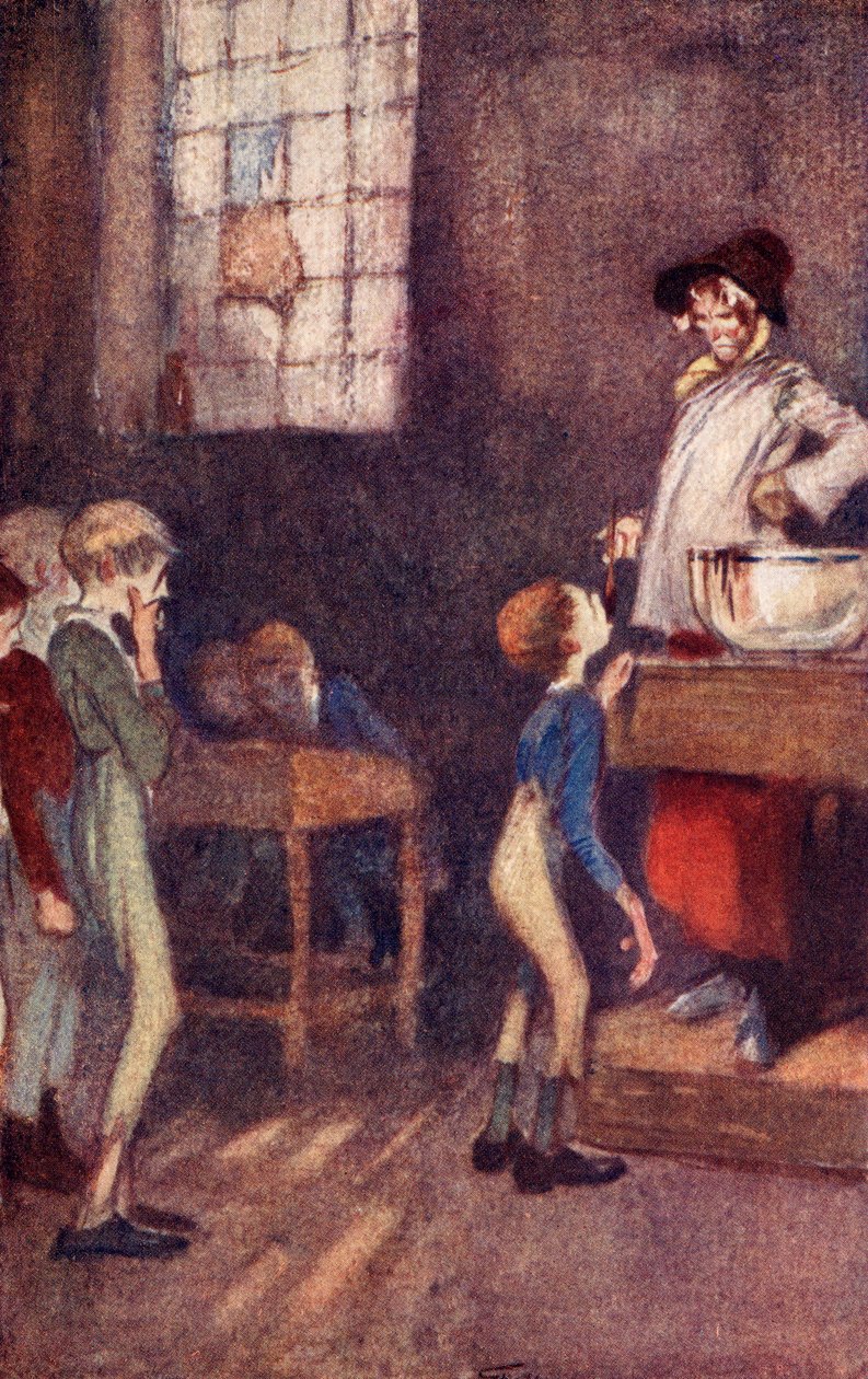 Dotheboys Hall，来自Charles Dickens的&39;Nicholas Nickleby&39;的正面 作者 克劳德·谢珀曼