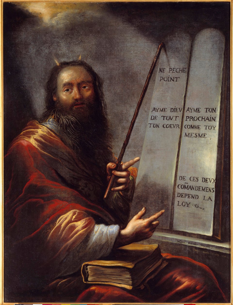 Moise et les Tables de la Loi Painting by Claude Vignon (1593-1670) 17th century Sun. 1,29x0,9 m Rouen, Musee des Beaux Arts 作者 克劳德·维尼翁