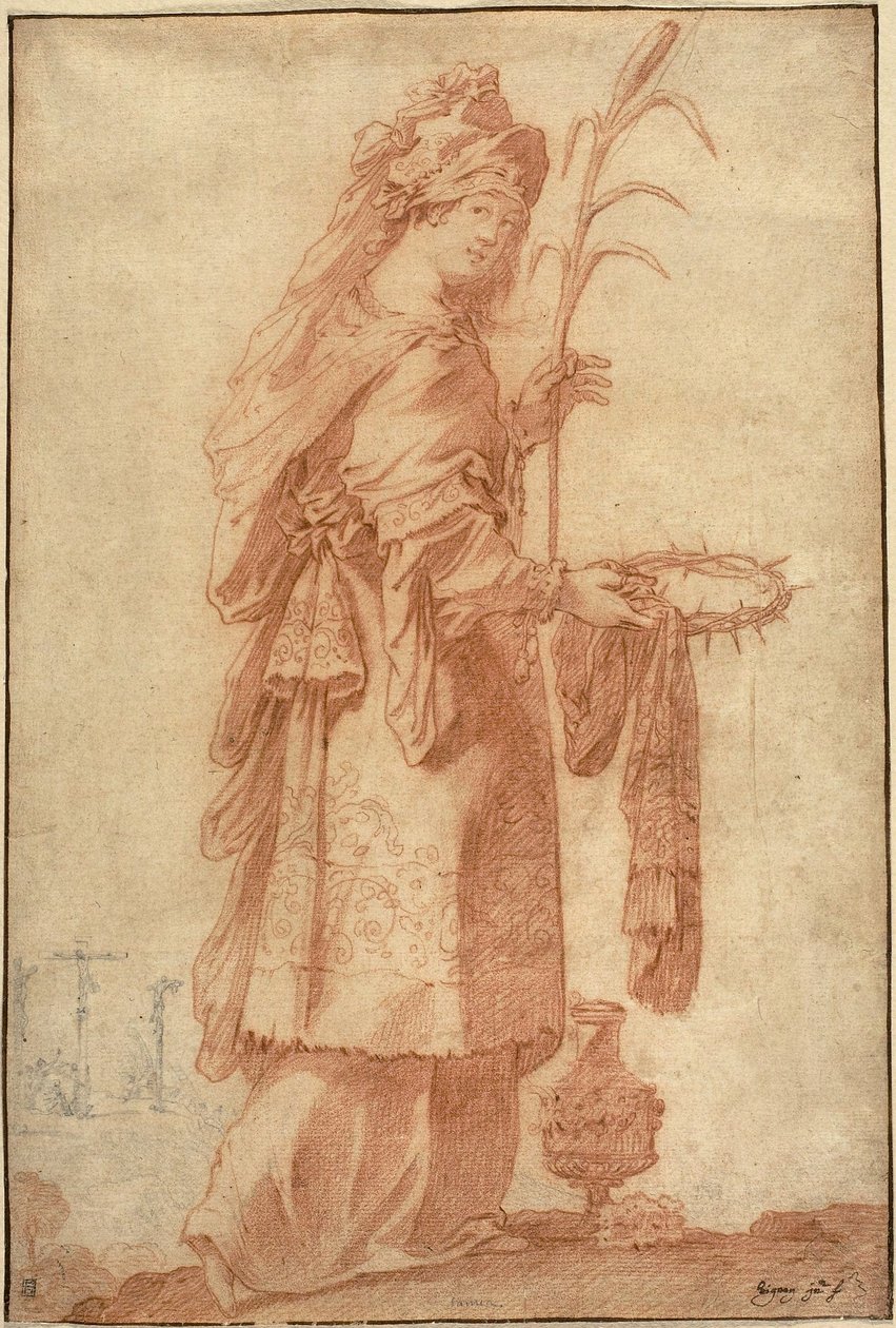 Samian Sibyl，约1630年 作者 克劳德·维尼翁