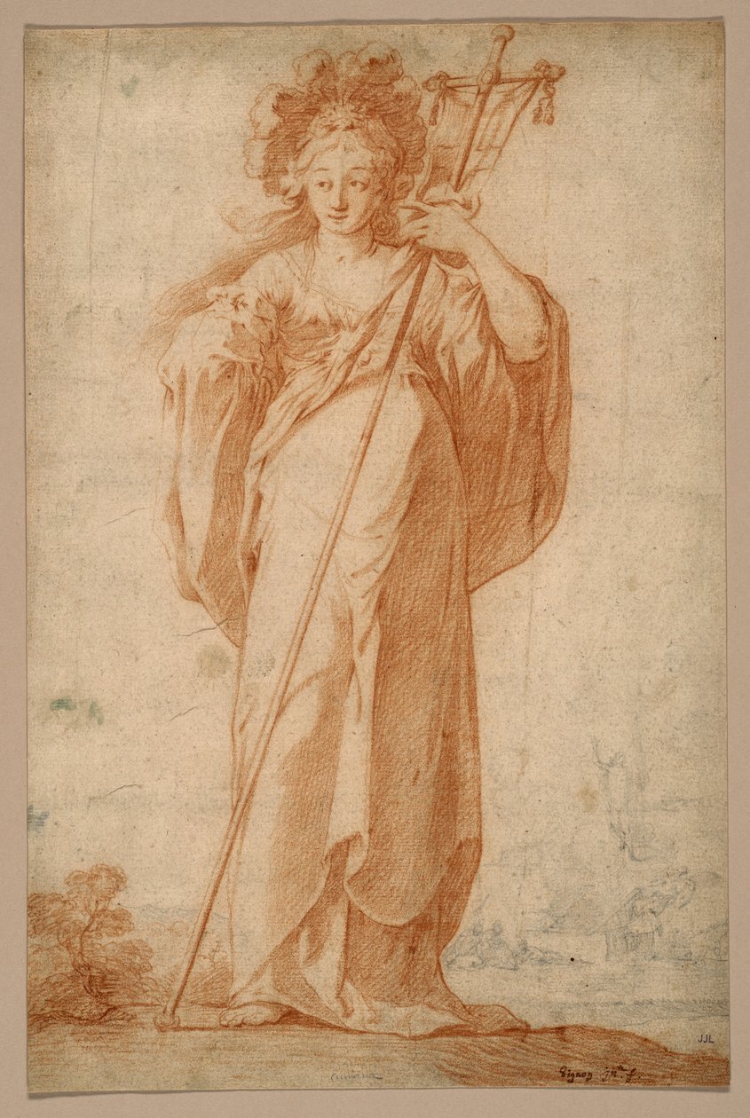 库曼·西比（Cuman Sibyl），约1630年 作者 克劳德·维尼翁