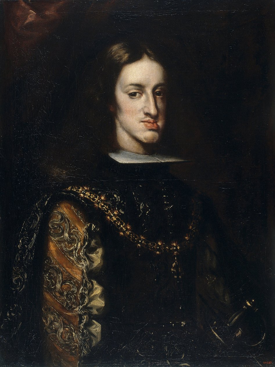 西班牙查理二世肖像（1661-1700 年）--克劳迪奥-科埃略（1642-1693 年）的画作，布面油画 作者 克劳迪奥·科洛