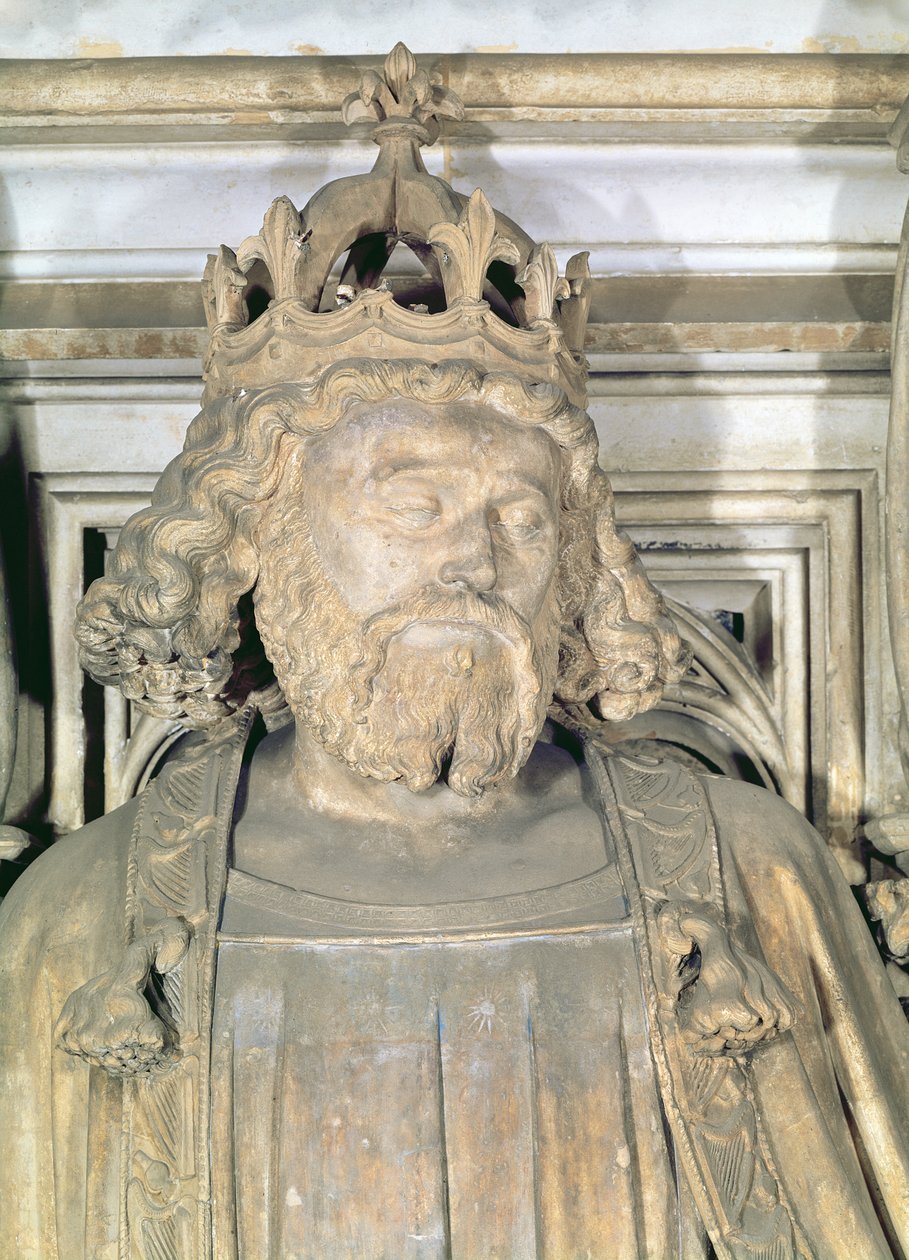 大卫王，详细信息来自摩西之井的六角形基座，1395-1404 作者 克劳斯和马洛，让·斯劳特