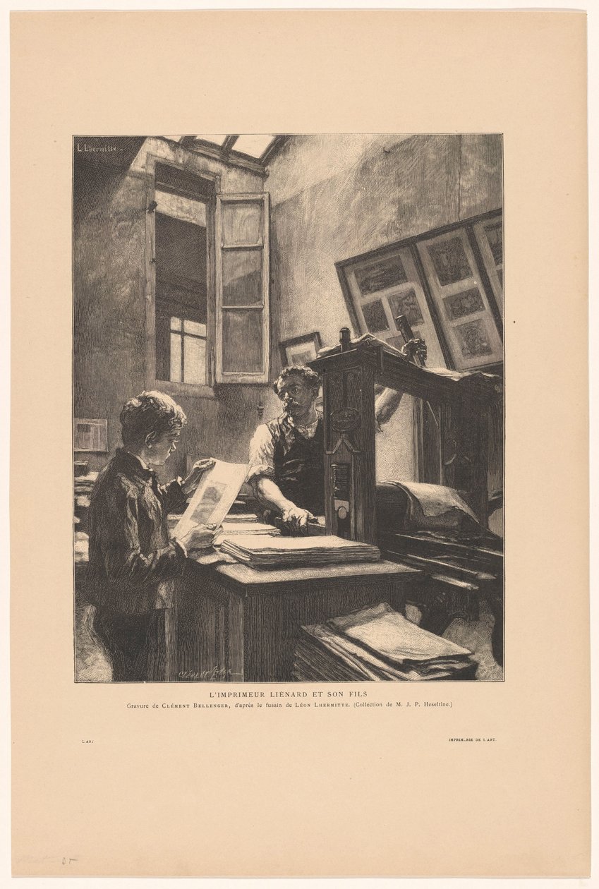 Drukker Liénard en zijn zoon
L