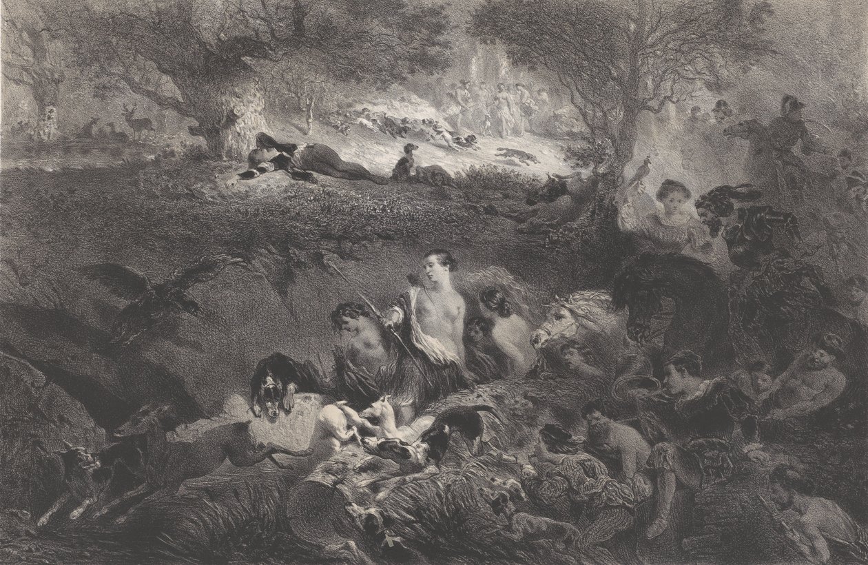狩猎之梦》，1858年。 作者 塞莱斯廷·南特伊