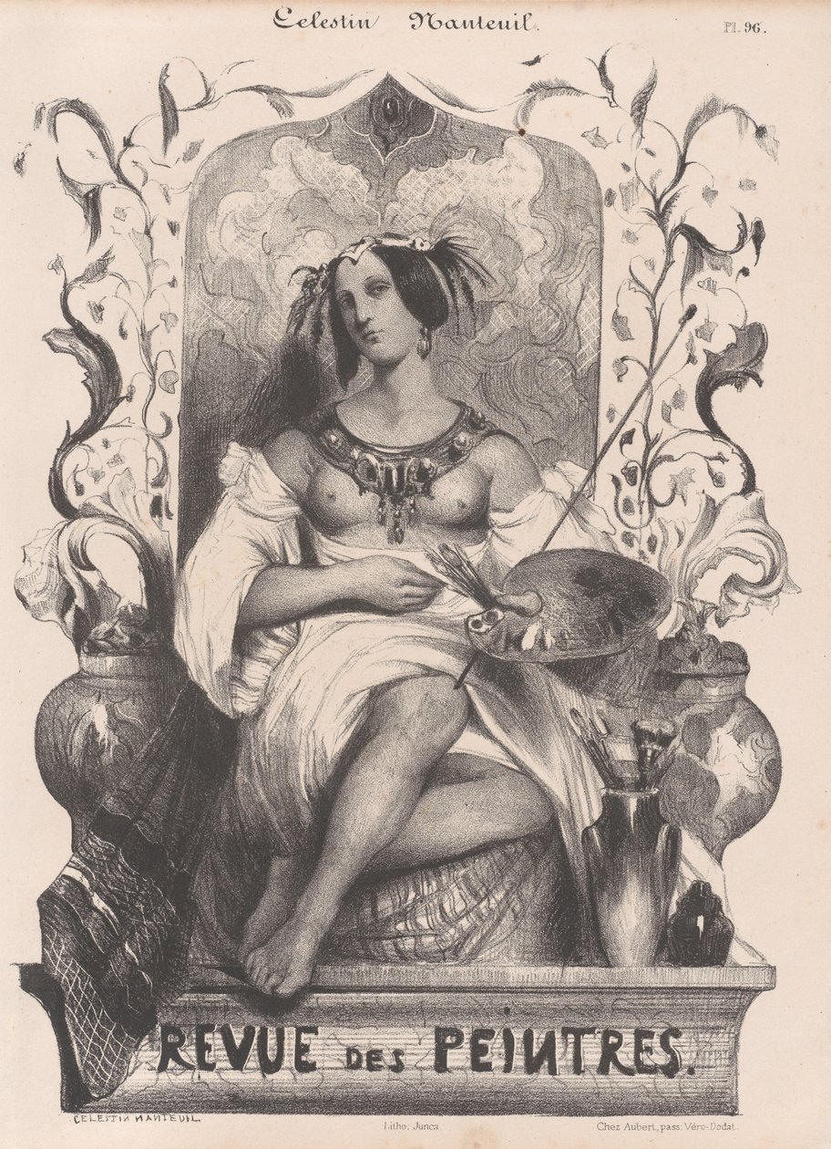 Revue de Peintres》的扉页，1835年。 作者 塞莱斯廷·南特伊
