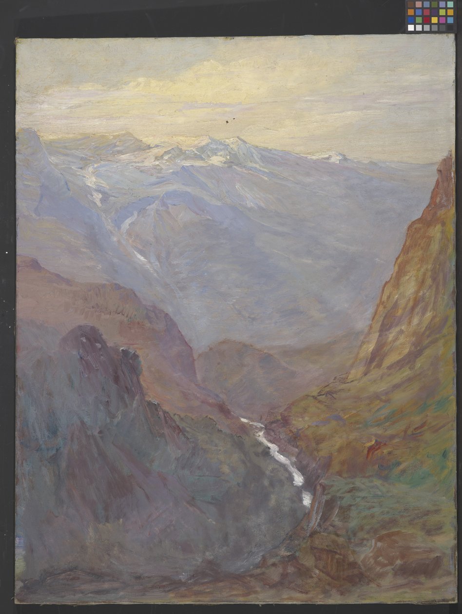 落基山风景（布面油画） 作者 克利夫顿惠勒