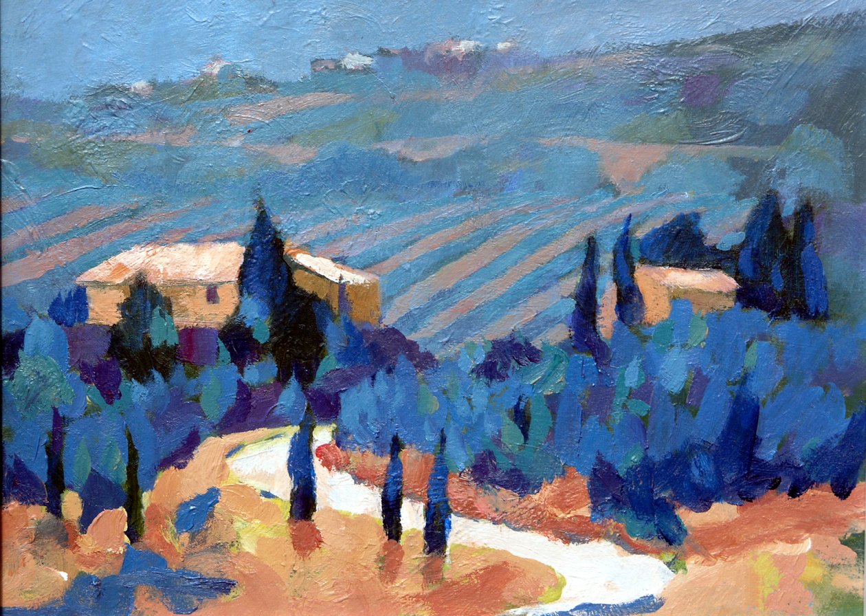 托斯卡纳2，2007年（丙烯酸船上） 作者 克莱夫·梅特卡夫