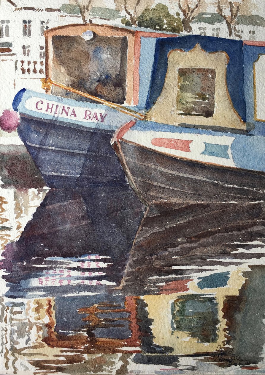 小威尼斯，初春，2017 年（水彩画） 作者 克莱夫·威尔逊