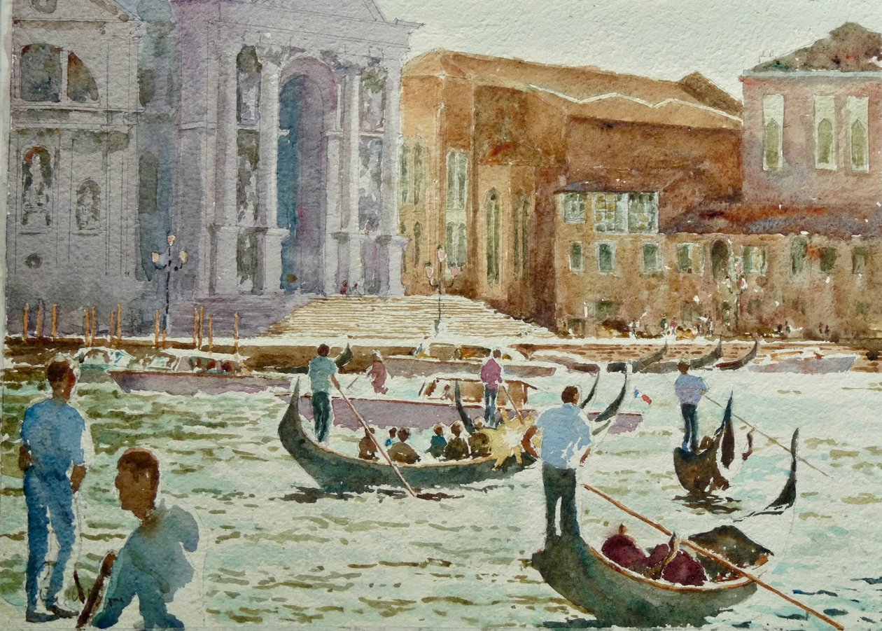 致敬，晚高峰，2020 年（水彩画） 作者 克莱夫·威尔逊