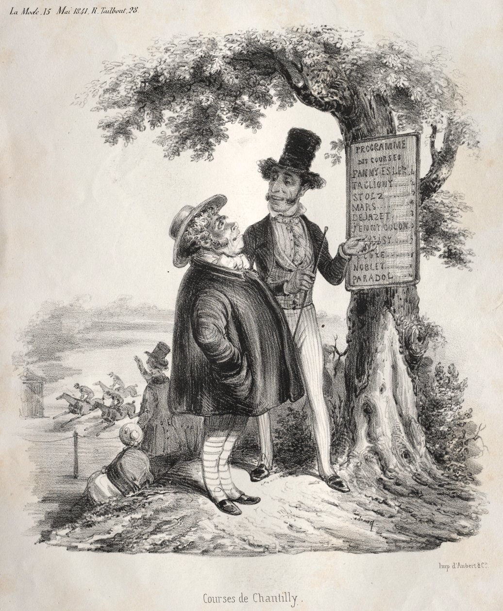尚蒂伊课程，1841年。 作者 克莱门特·普鲁什（ClémentePruche）