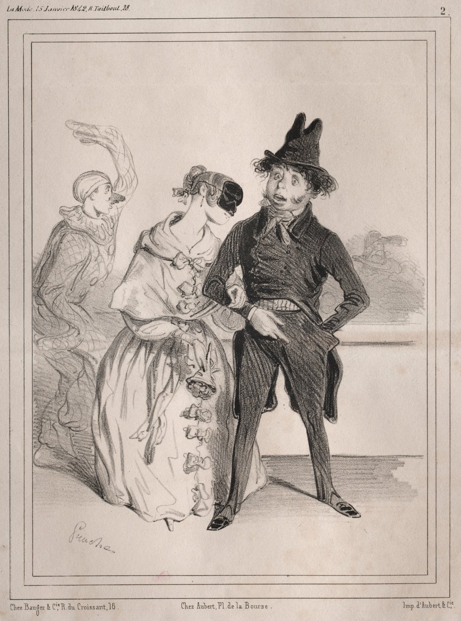 Pochades de carnaval：太神奇了！她说我是 Philibert Désormeaux，还说我看起来像个白痴！ .... 她到底从哪儿听来的？ 作者 克莱门特·普鲁什（ClémentePruche）