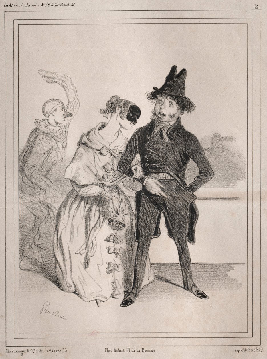 嘉年华pochades：奇异！她告诉我我是PhilibertDésormeaux，1842年。 作者 克莱门特·普鲁什（ClémentePruche）
