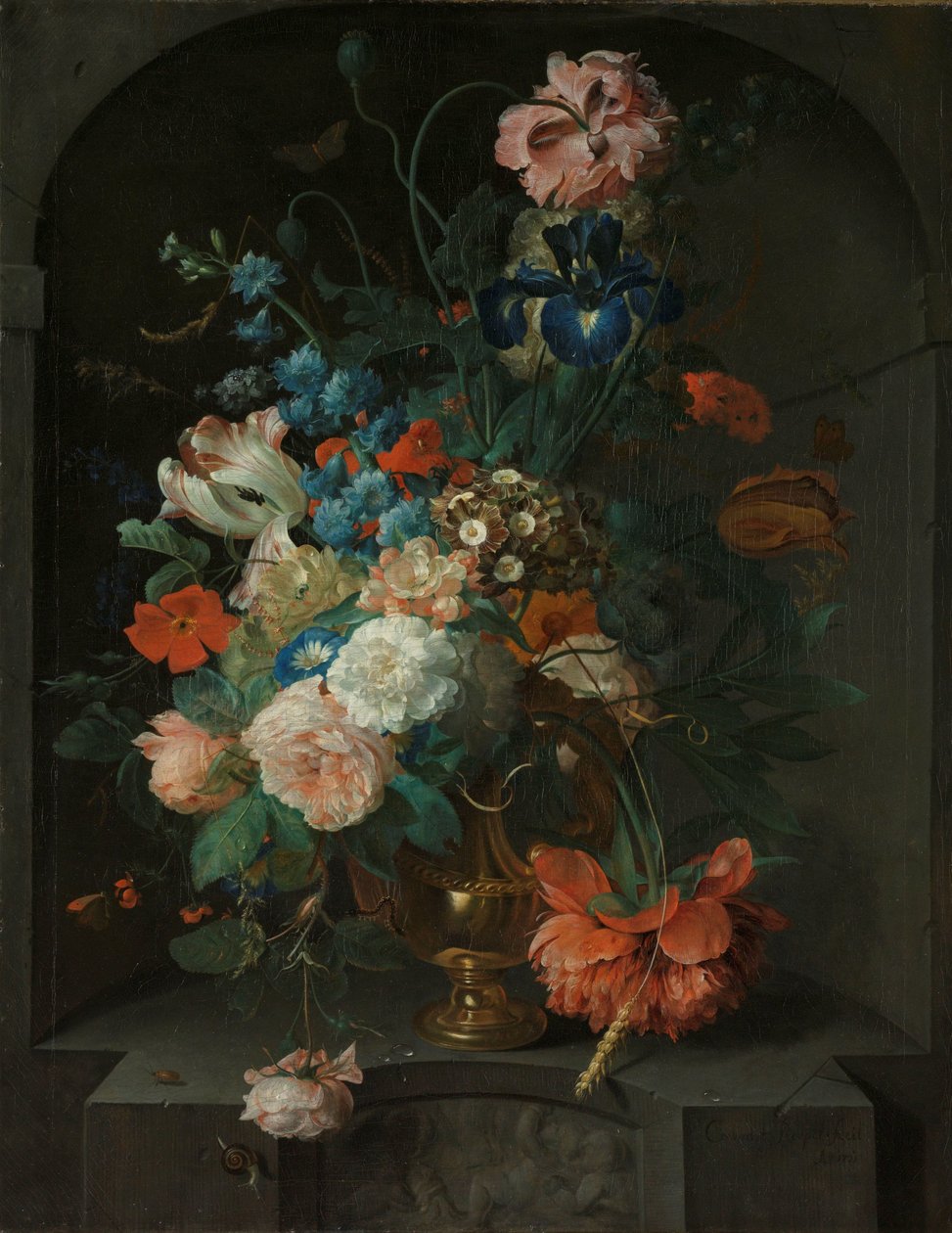静物与花 作者 Coenraet Roepel