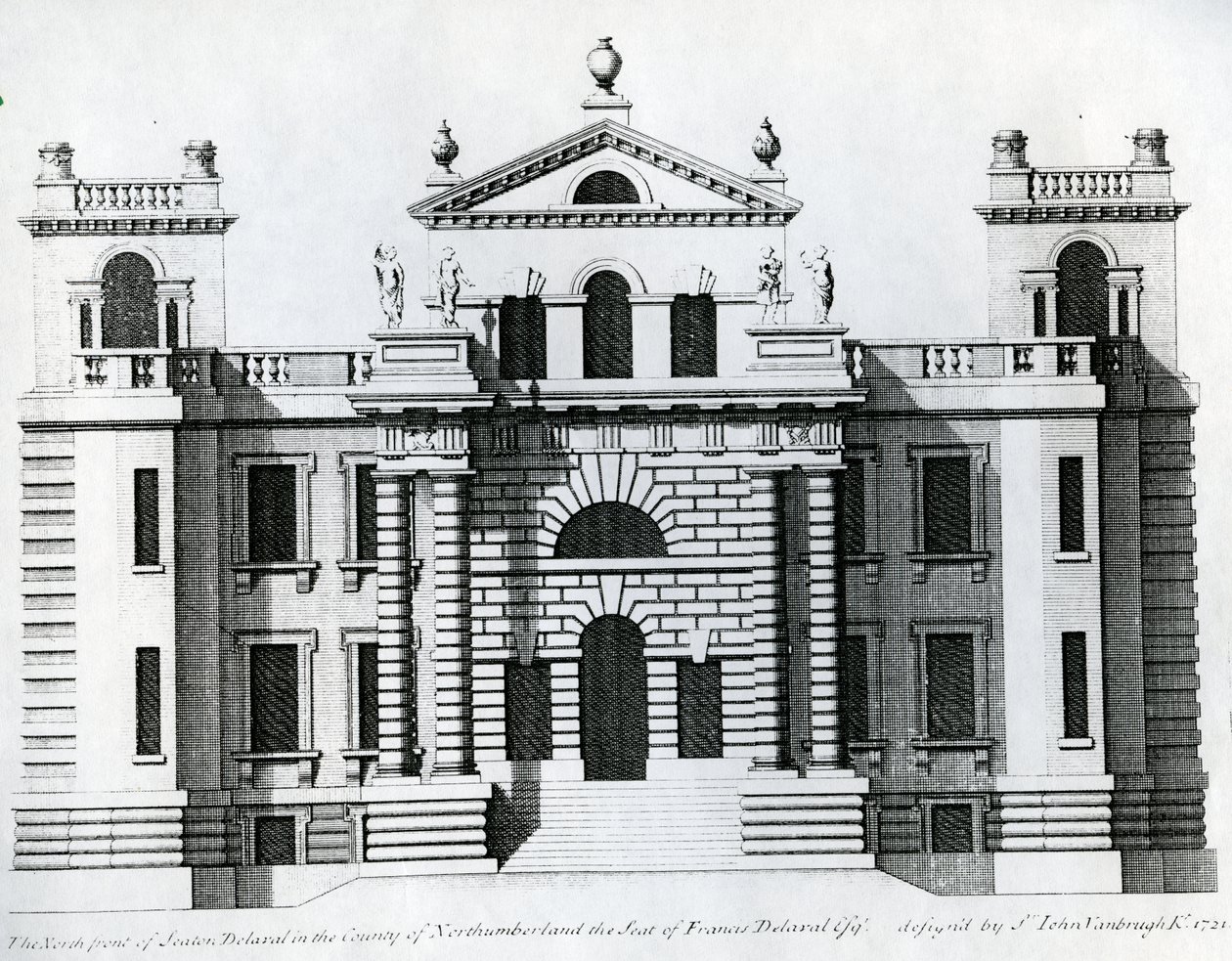 设计为Seaton Delaval，1721年 作者 科伦·坎贝尔