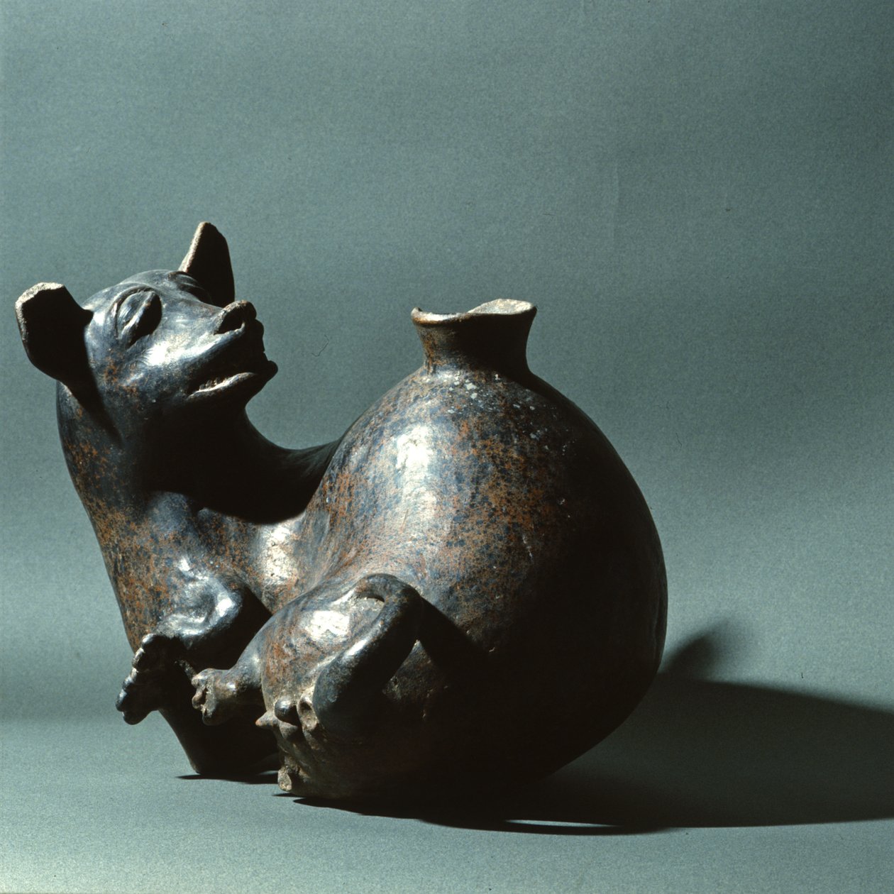 Colima坐狗，公元前300年 - 公元前500年（陶瓷） 作者 科利马文化