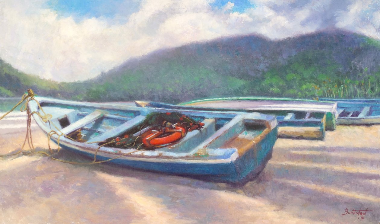 搁浅，2014年，（亚麻油） 作者 科林·布特曼