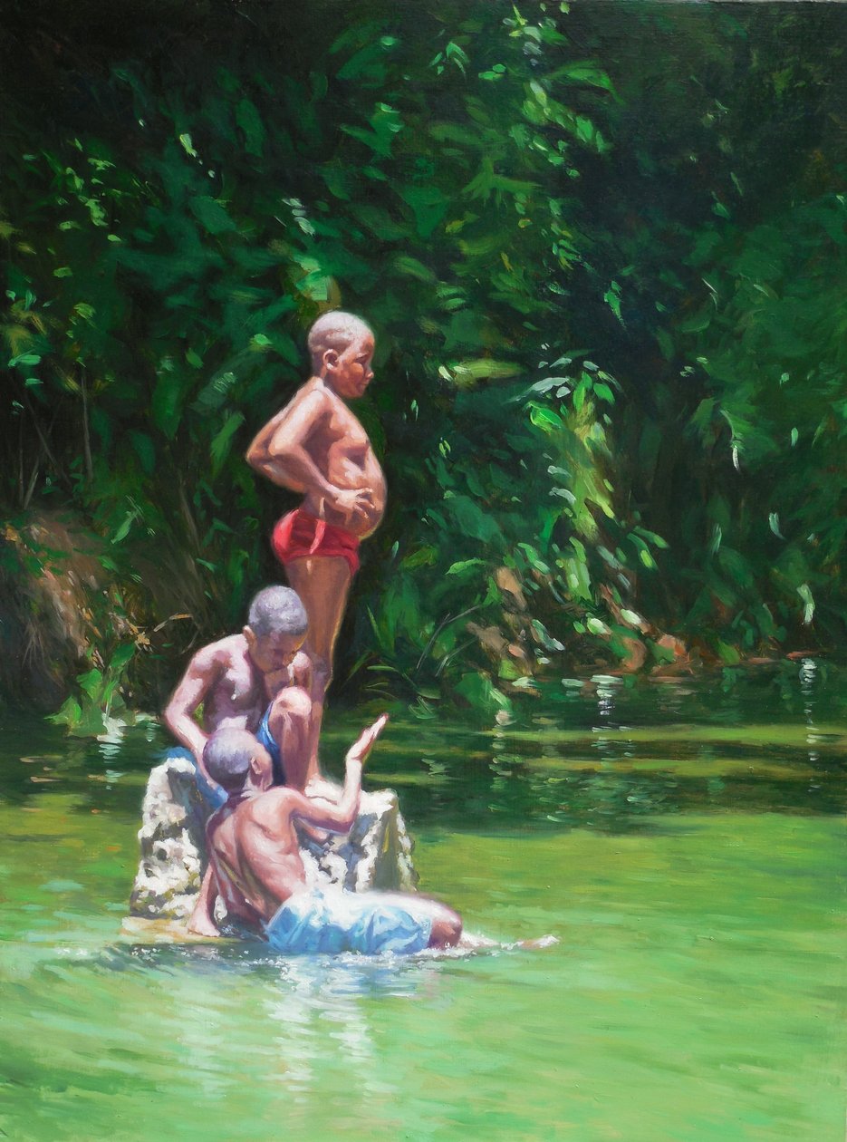 Belly，2014，（亚麻油） 作者 科林·布特曼