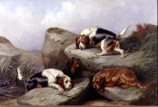 猎犬，1889年 作者 科林·格雷姆