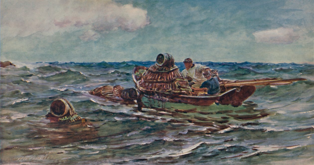 龙虾捕手，1886年，1935年 作者 科林·亨特