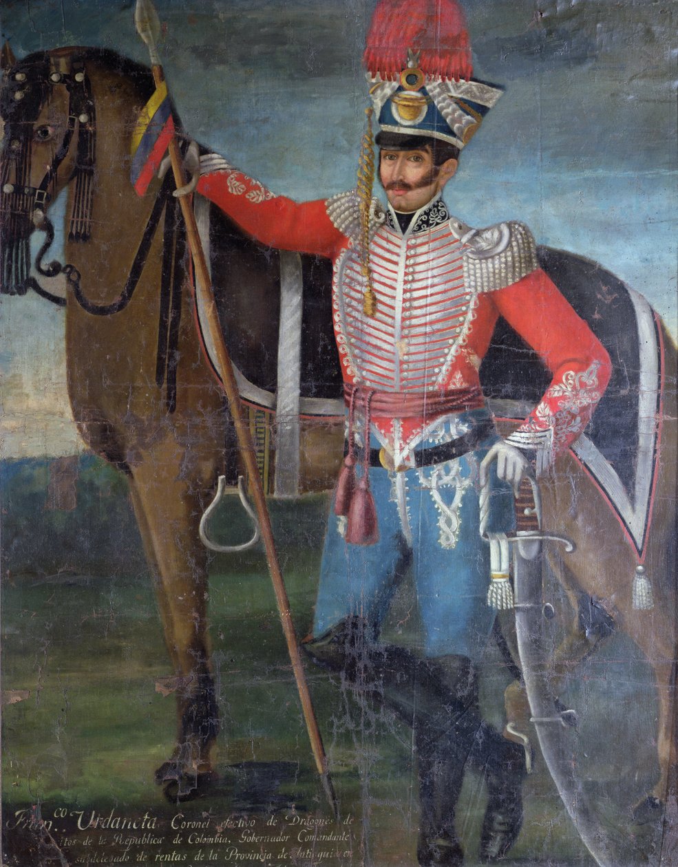 1822年Dragoons上校Francisco Urdaneta 作者 哥伦比亚学校