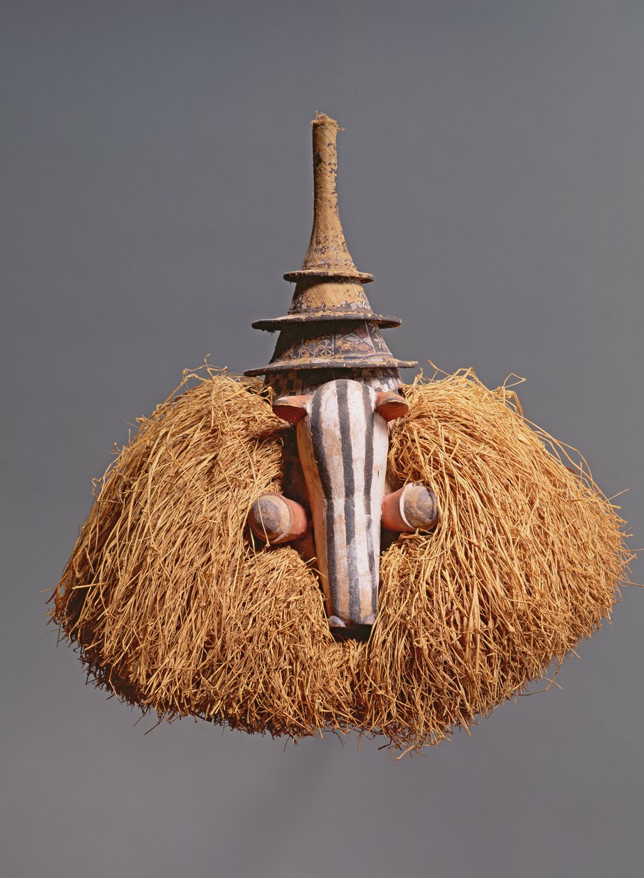 Zoomorphic Mask（木材和纤维）（另见181651,181652） 作者 刚果人