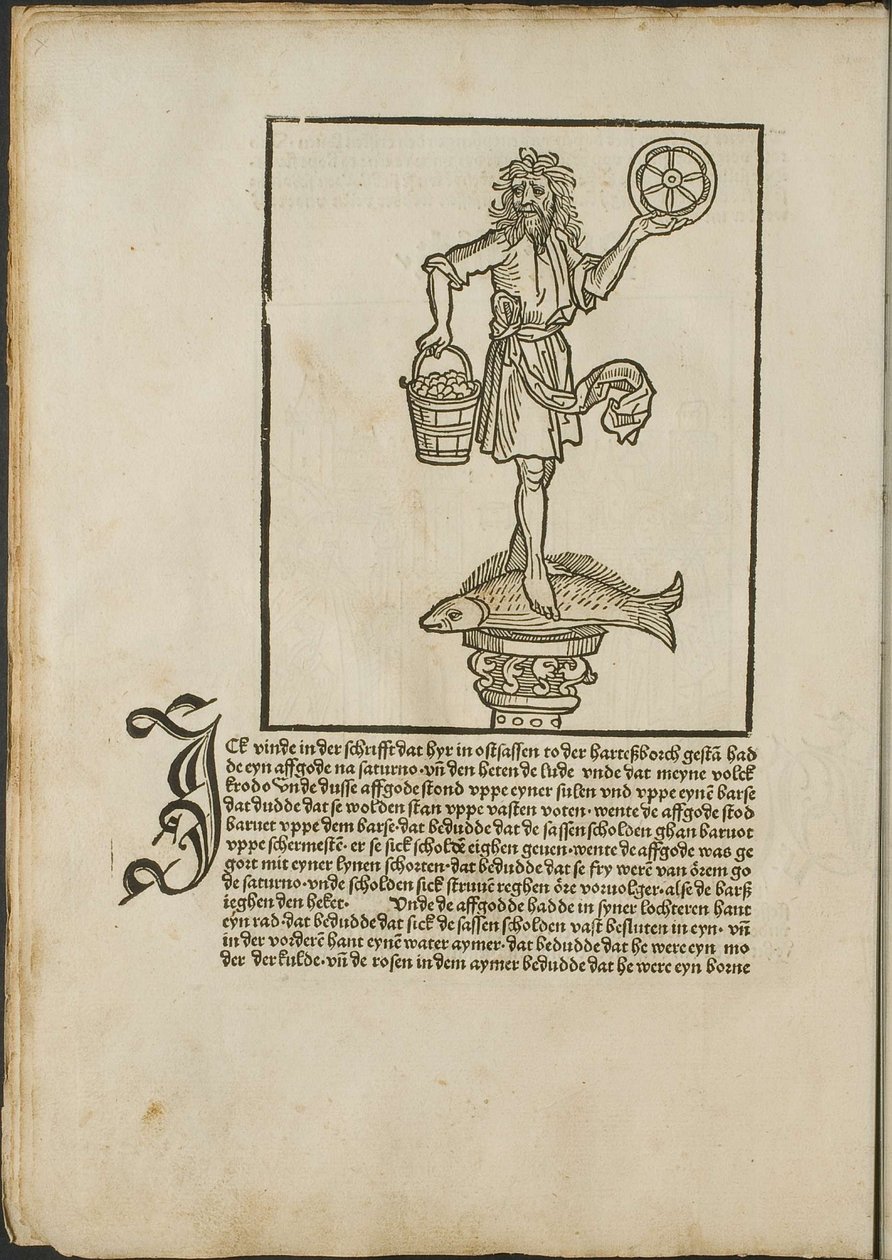 来自incunabulum的插图：Cronecken der Sassen（萨克森编年史） 作者 康拉德信使
