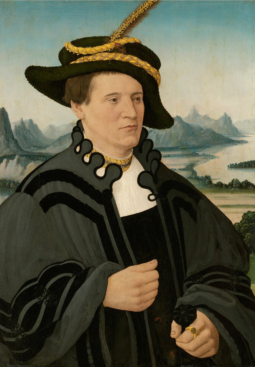 弗里德里希-罗巴赫的画像，1532年。 作者 来自Creuznach的Conrad Faber