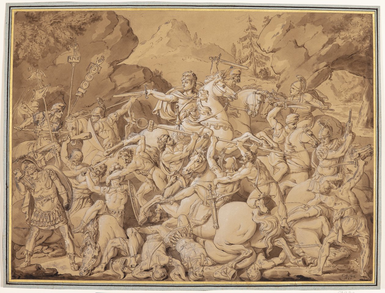 古代战斗场景 作者 康拉德·马丁·梅斯（Conrad Martin Metz）