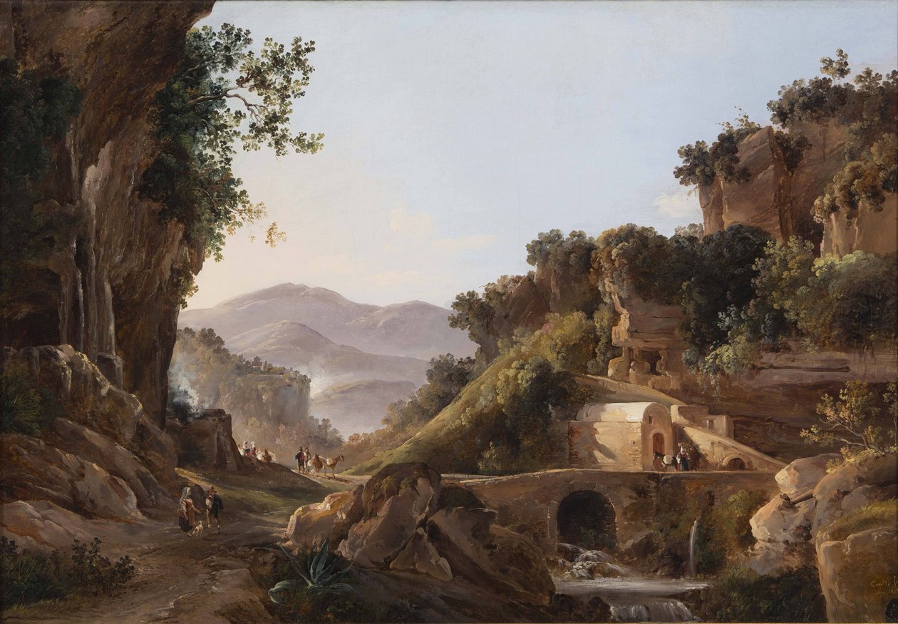 卡瓦·德·蒂雷尼（Cava de Tirreni），1857年。 作者 康萨尔沃·卡雷利（Consalvo Carelli）