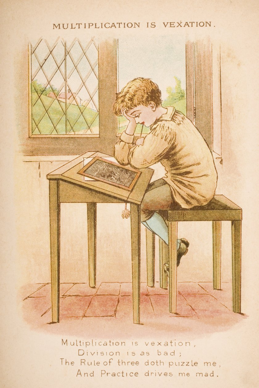 乘法是由Frederick Warne und Co.出版的&39;Old Mother Goose&39;s Rousmes and Tales&39;，1890年代（chromolitho） 作者 康斯坦斯·哈斯伍德