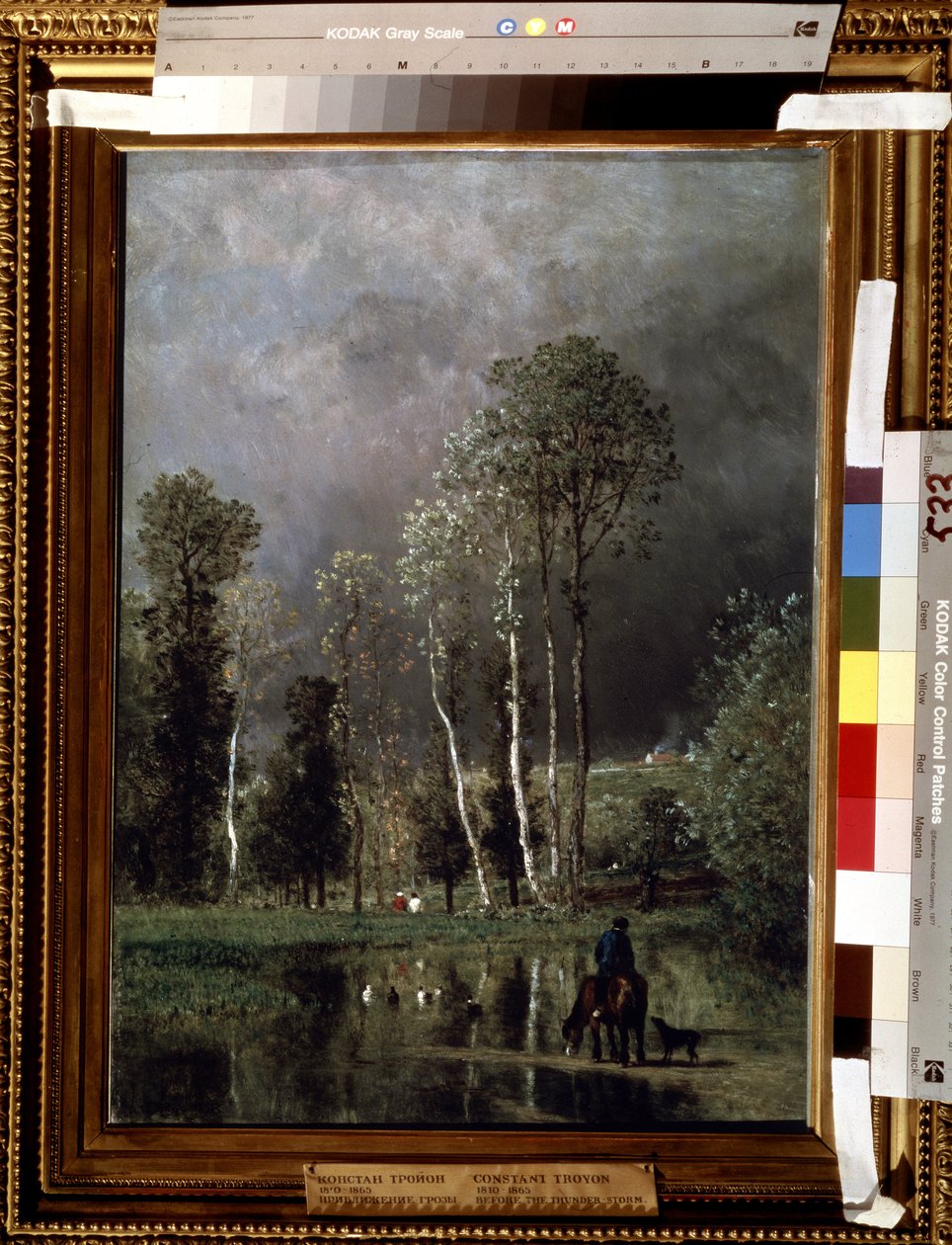 渐进的风暴康斯坦特罗永（1810-1865 年）的画作。木板油画，53 x 38.5 厘米 作者 永恒埃米尔特罗永