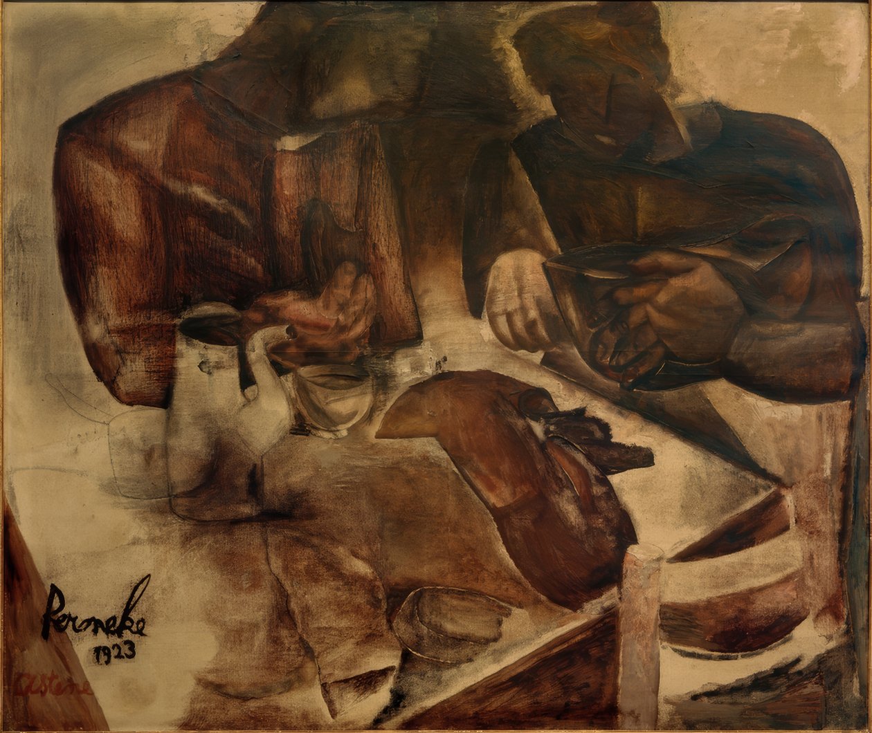 Constant Permeke，《黑面包》/布面油画，1923 年 作者 康斯坦特·佩梅克