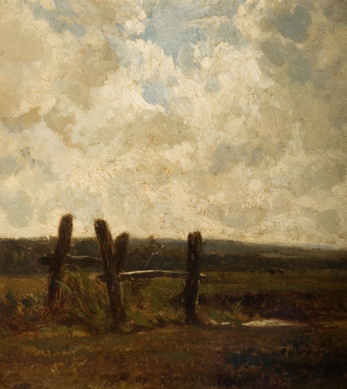 以草地为前景的风景，1830-1865。 作者 恒彩