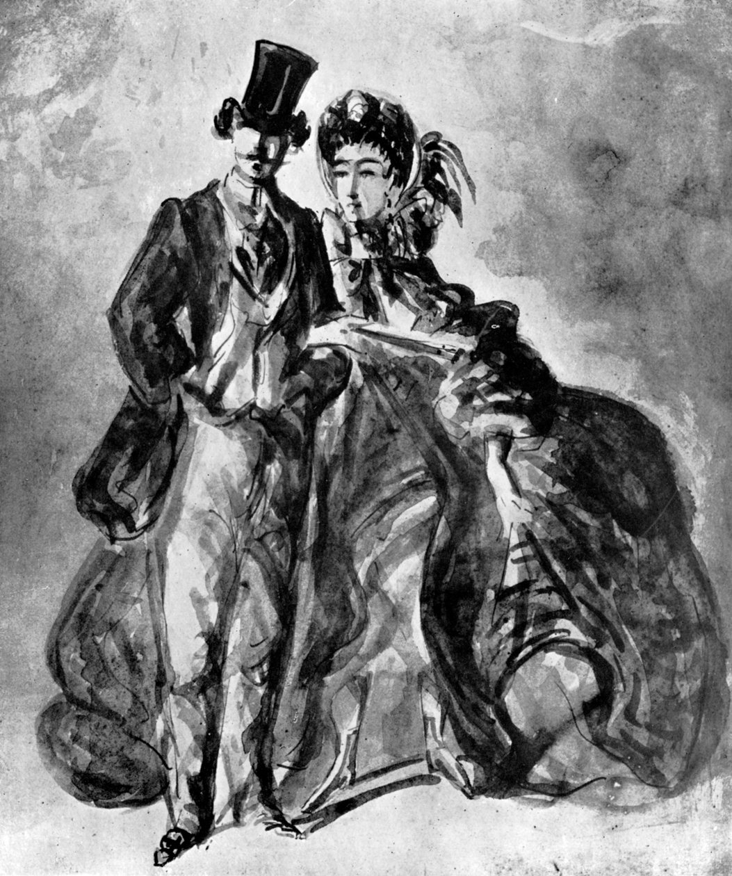 男人和女人，19世纪，1930年。 作者 康斯坦丁人