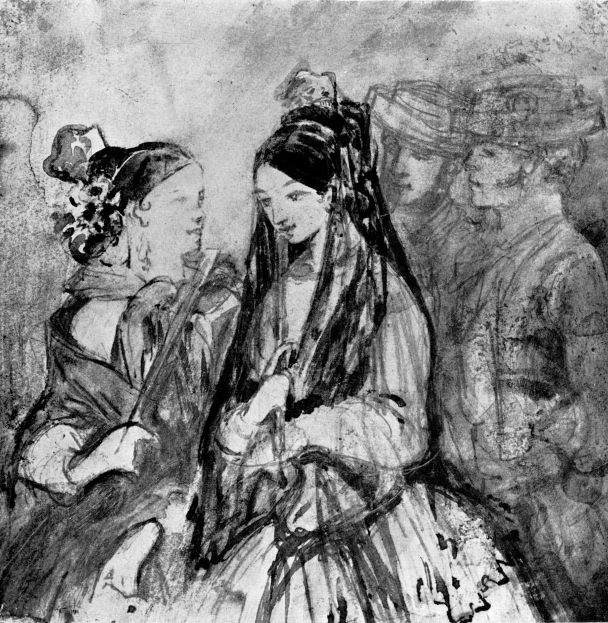 1930年，19世纪，西班牙女士。 作者 康斯坦丁人