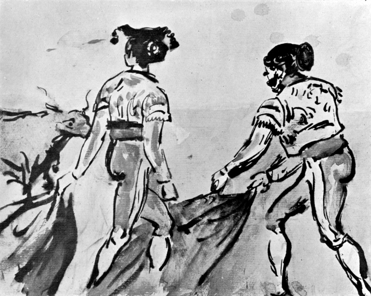 1930年，19世纪的斗牛运动。 作者 康斯坦丁人